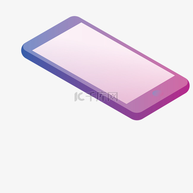 紫色圆角创意手机科技元素