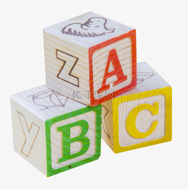 木质彩色ABC字母启蒙玩具