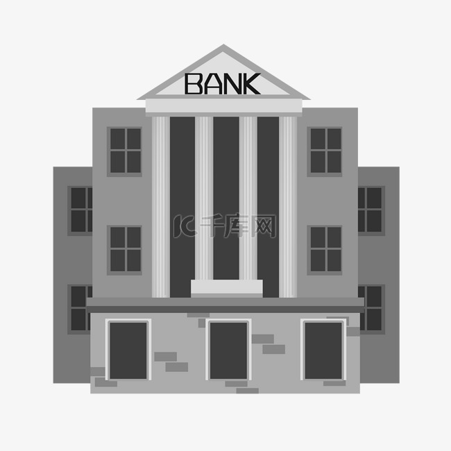灰色银行建筑