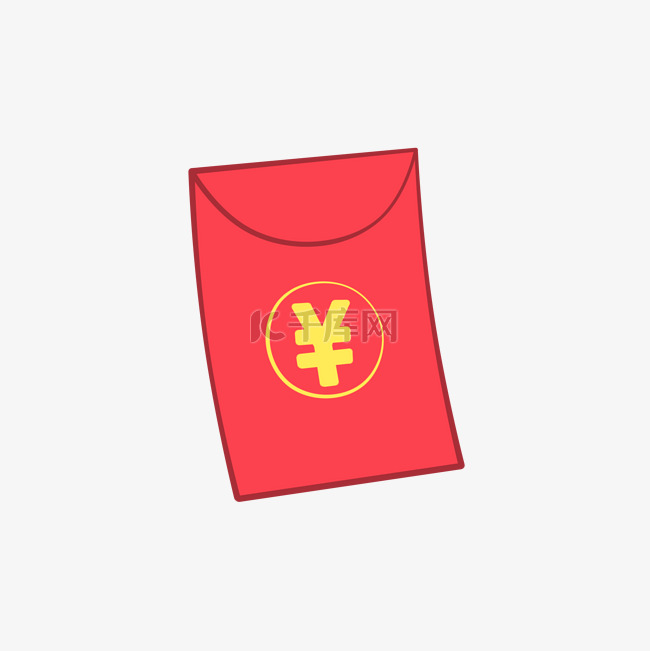 红色红包卡通钱符号效果
