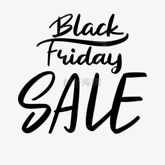 简约风格black friday sale字体