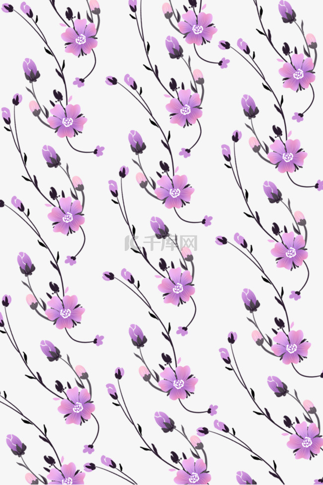 紫色花藤底纹
