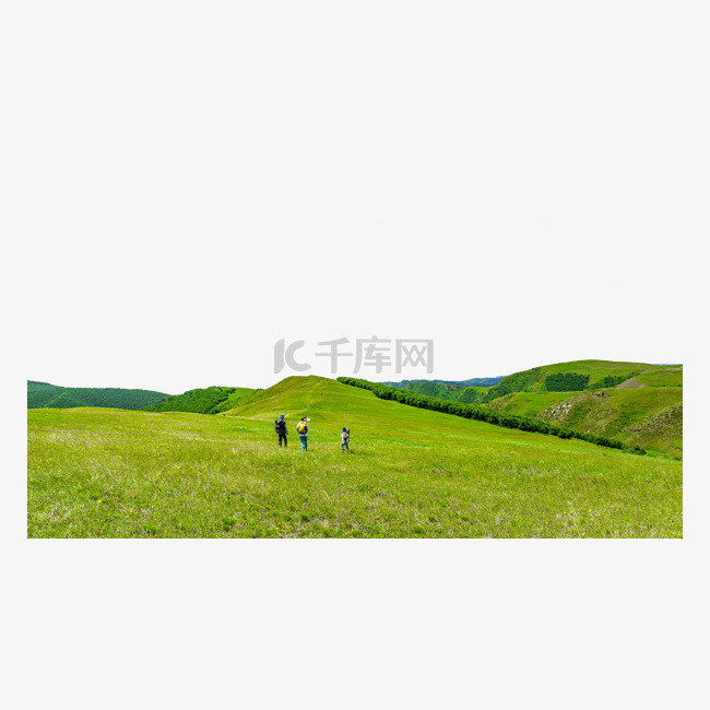 内蒙古高山草原绿色景观
