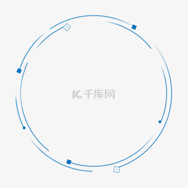 环状圆形圆圈蓝色科技圆框