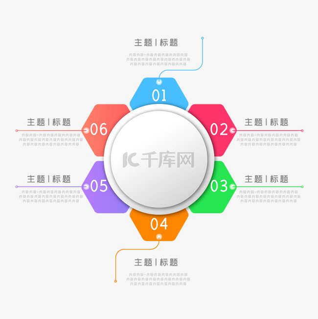 渐变PPT流程图表