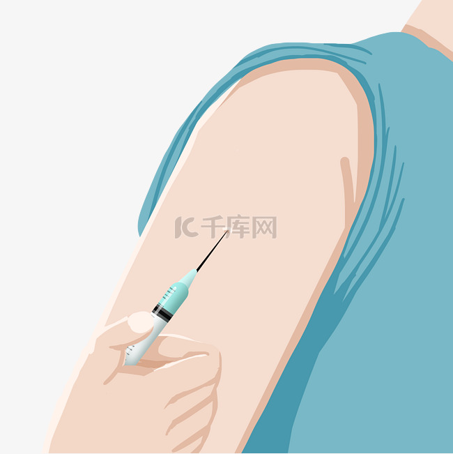 手臂疫苗注射