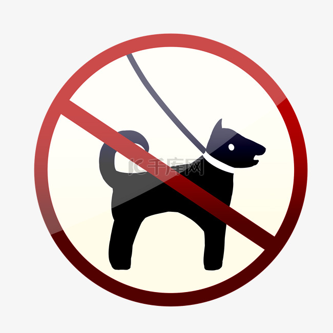 禁止动物卡通图标