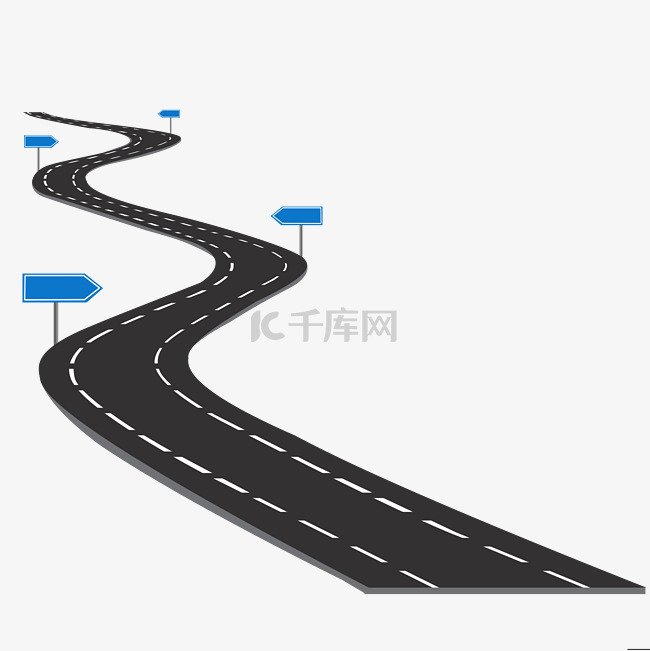 柏油路弯曲公路