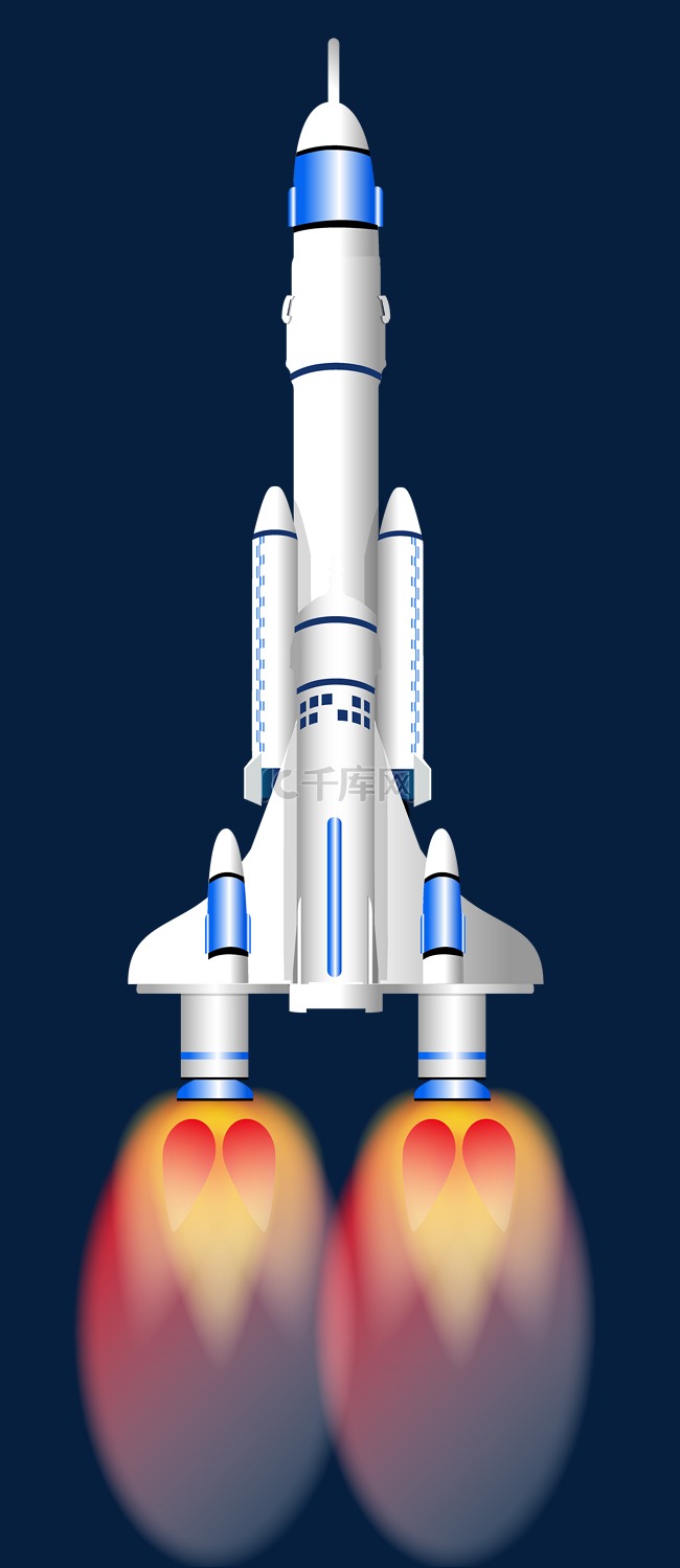 矢量仿真航天火箭喷火