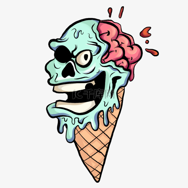 冰淇淋怪兽波普艺术风格雪糕