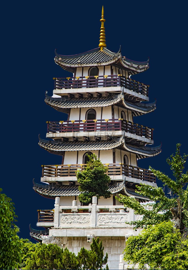 广西柳州文庙城市风光寺庙