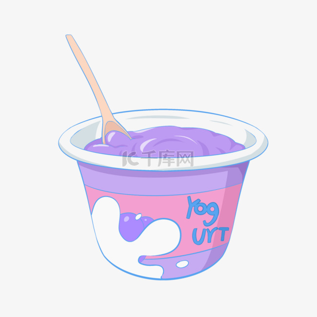 酸奶剪贴画蓝莓味