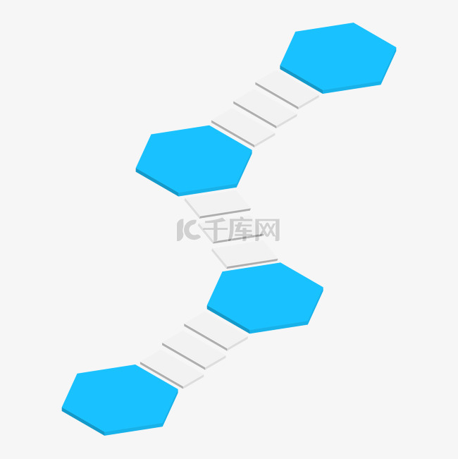 流程步骤几何楼梯平台