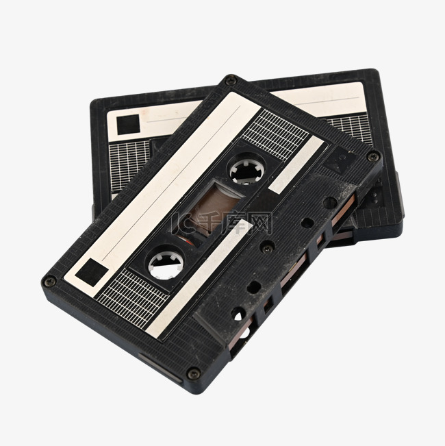 复古黑色盒式音频磁带