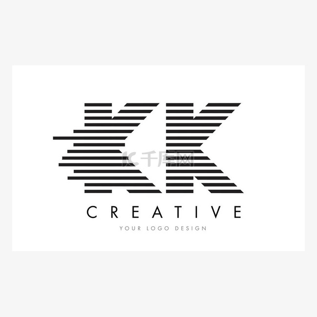 Kk K K 斑马字母标志设计