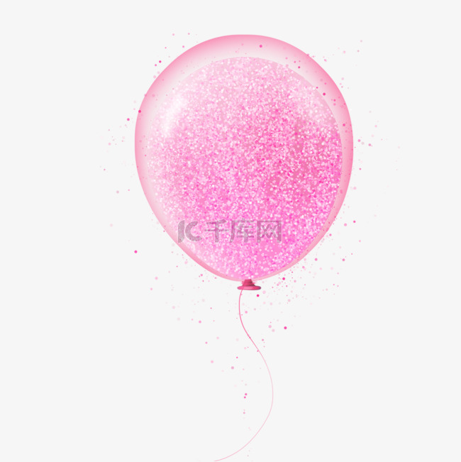 气球粉色椭圆形状