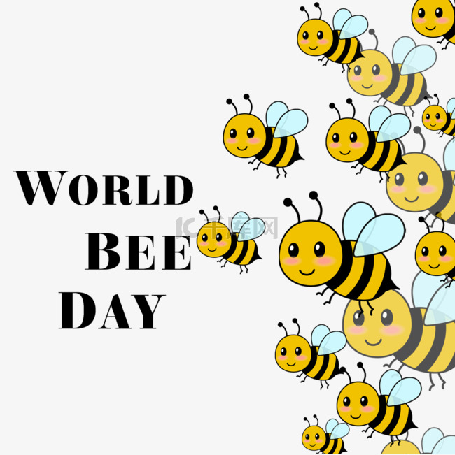 创意时尚蜜蜂世界蜜蜂日