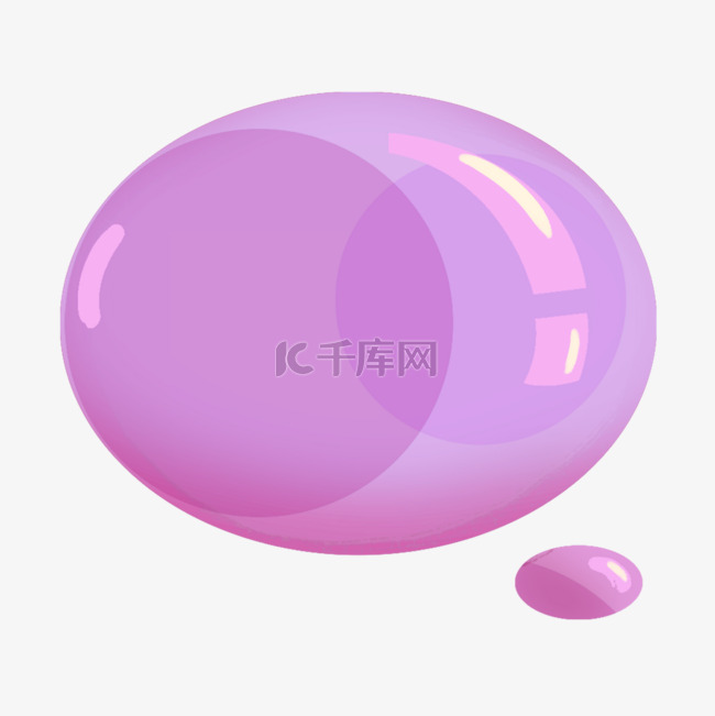 圆球立体图画反光图案紫色