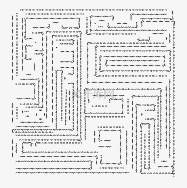 矢量抽象迷宫线条底纹