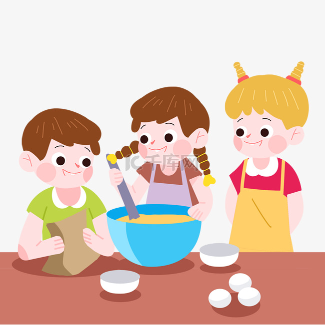 儿童学生劳动做菜下厨劳动