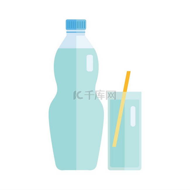 塑料瓶和玻璃饮料。