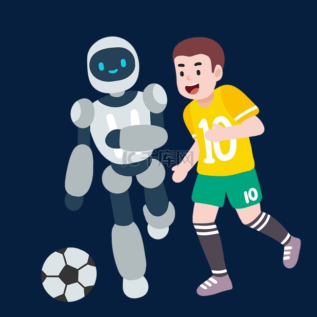 智慧生活踢足球机器人