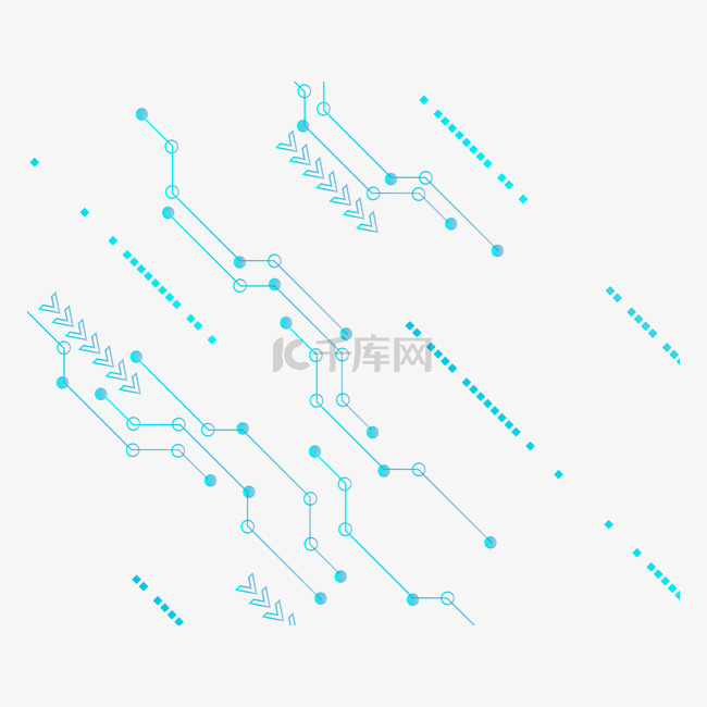 科技电路芯片线条