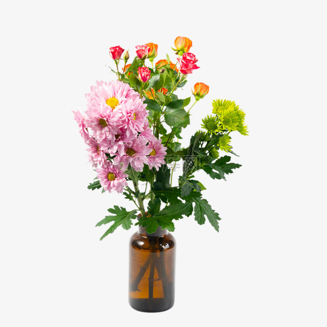 鲜花花束花瓶