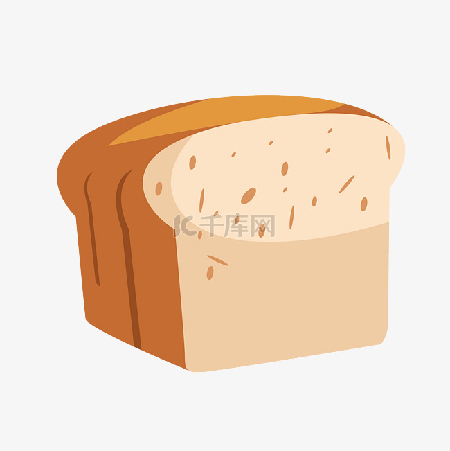 卡通手绘早餐营养面包