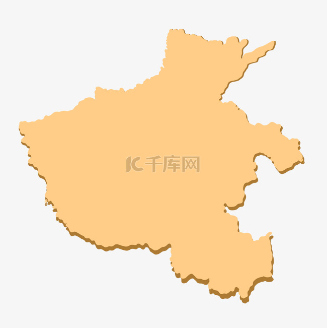 河南纯色地图