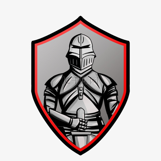 中世纪盔甲灰色骑士