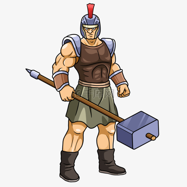 古罗马战锤战士卡通