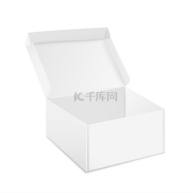 盒子实物模型开合逼真的白色硬纸