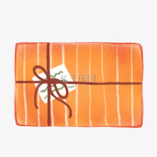 橙色可爱礼物盒子