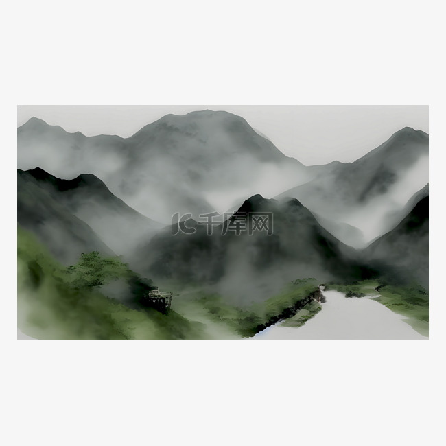 云雾中的山脉