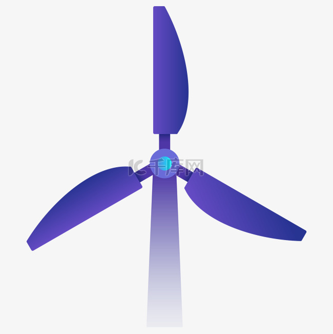 紫色风力发电机