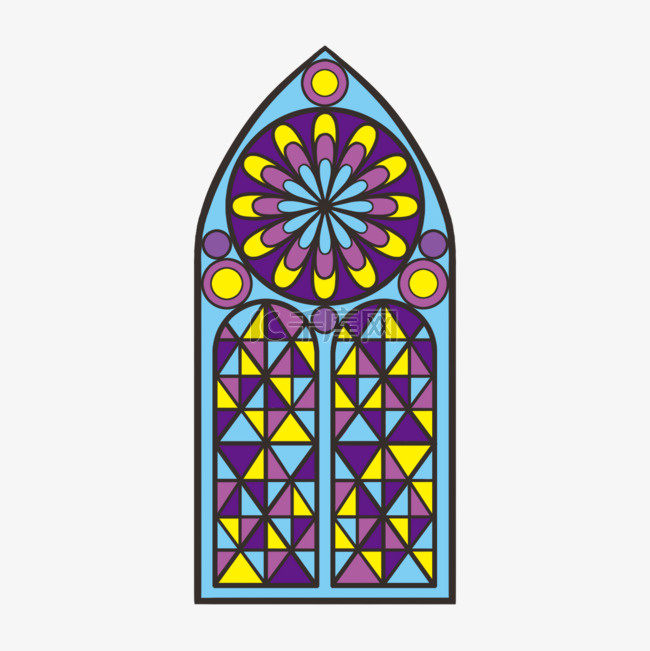 哥特式风格教堂玻璃窗