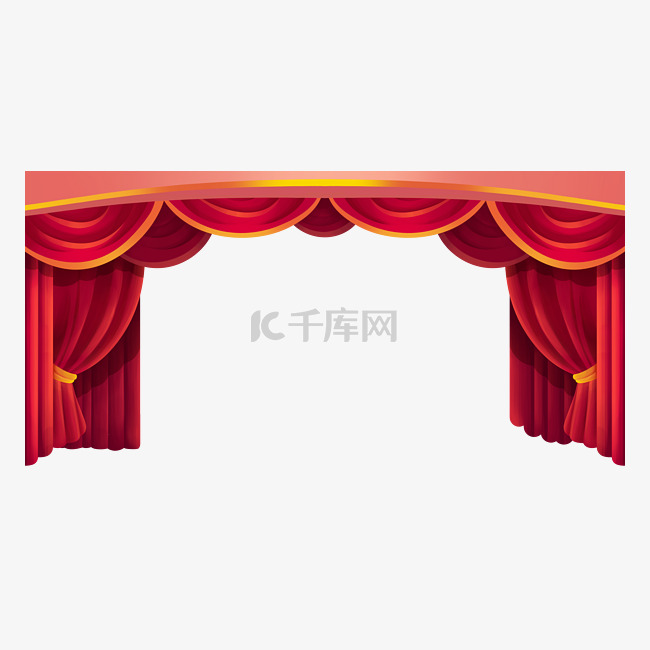 舞台红色窗帘