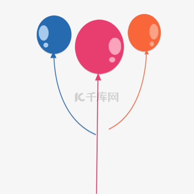 生日宴会飘飞的卡通气球