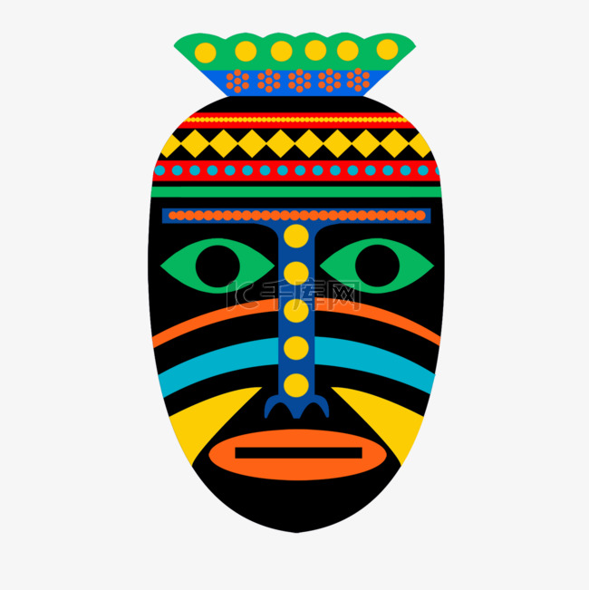 非洲部落风格彩色面具