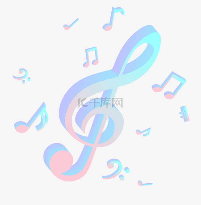 立体音乐音符