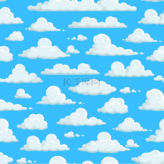 云天无缝图案云朵背景壁纸抽象的
