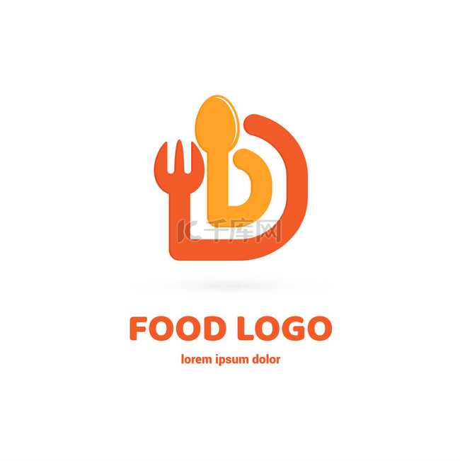 图形叉图标符号为咖啡馆, 餐厅