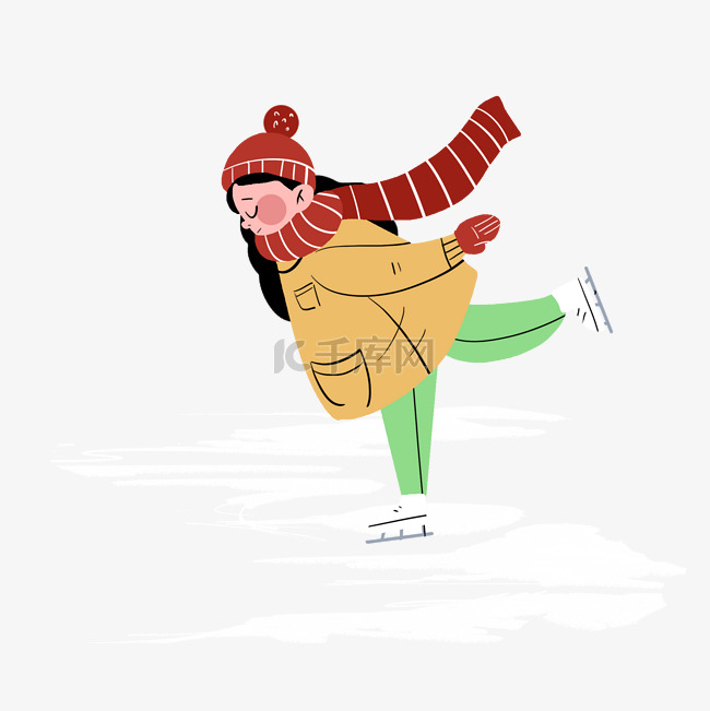 冬天冬季滑冰溜冰滑雪