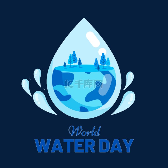 世界水资源日水滴地球