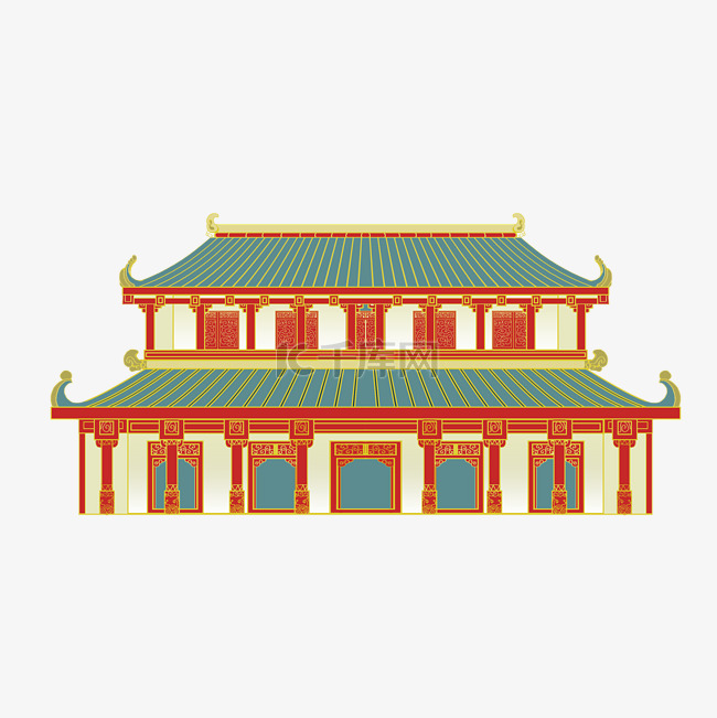 国潮建筑中式古代建筑房子