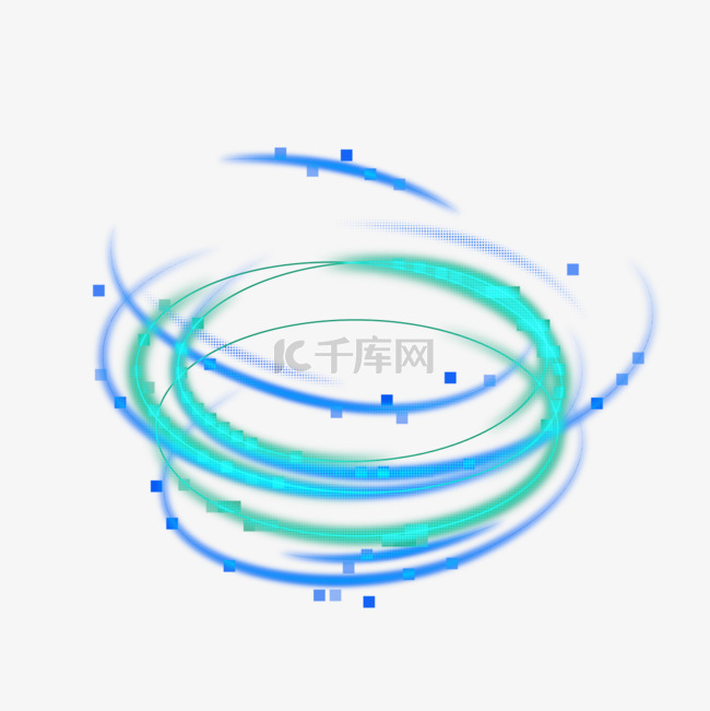 故障毛刺抽象蓝绿色光效