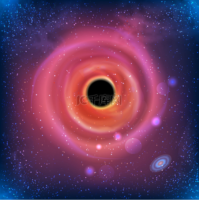 绝对矢量美丽发光星系黑洞