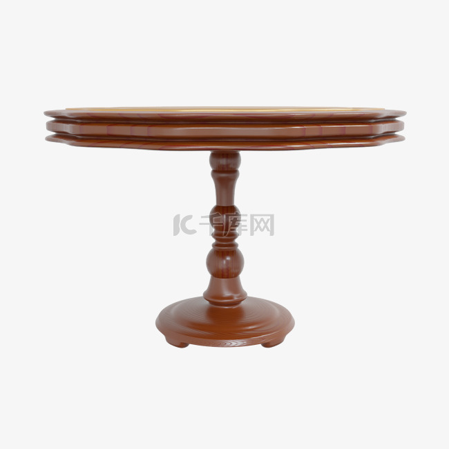 3DC4D立体欧式家具木桌餐桌