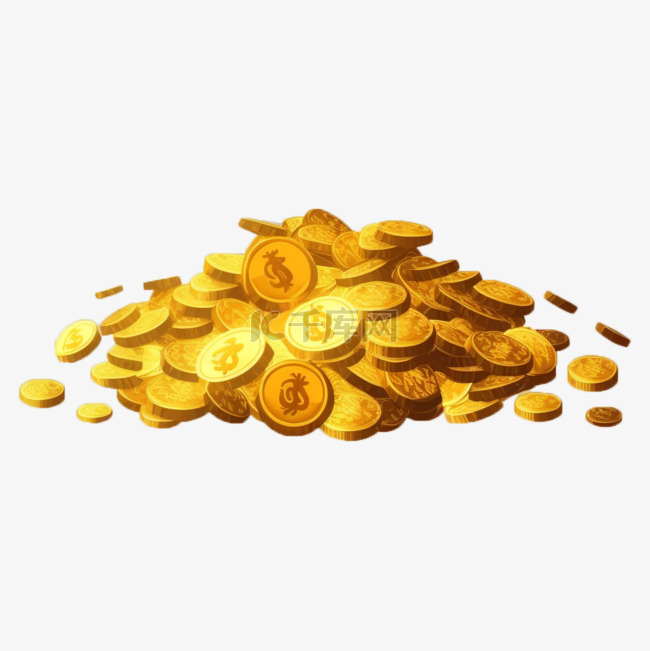 金币免抠元素金钱钱币黄色金色